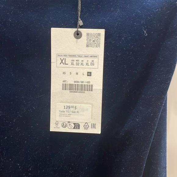 Zara midnight blue short shift dress - Picture 3 of 3